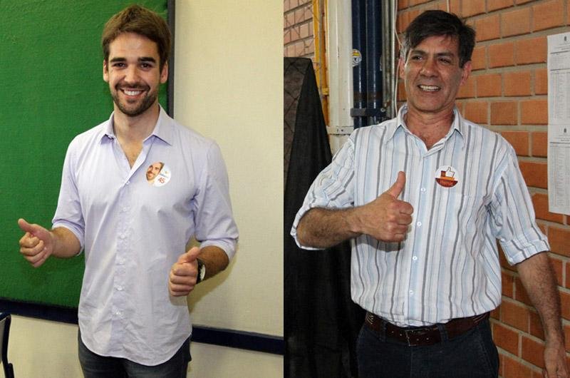 Eduardo Leite e Fernando Marroni terminaram na frente no pleito deste domingo