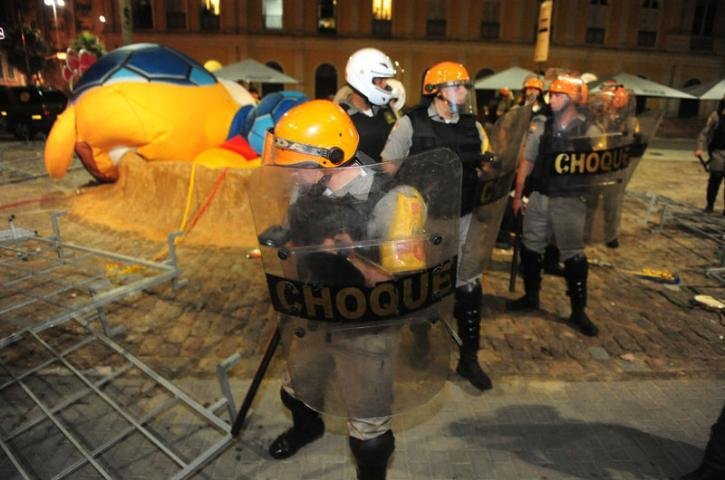Policiais militares entraram em confronto com manifestantes 