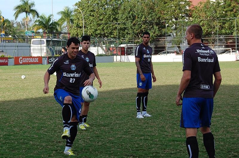  Gr&ecirc;mio treinou na G&aacute;vea antes de enfrentar o Flu