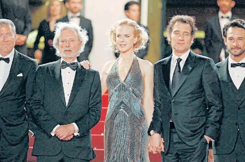 Diretor Philip Kaufman com Nicole Kidman, Clive Owen e Rodrigo Santoro durante premi&egrave;re