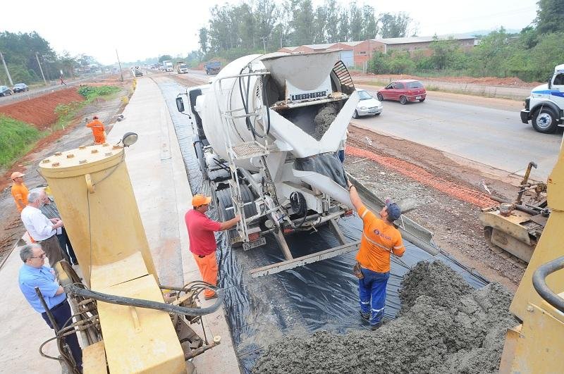 Diariamente s&atilde;o concretados 180 metros