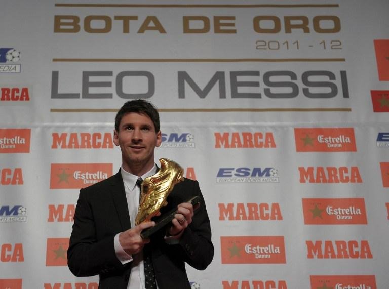 Lionel Messi recebeu a Chuteira de Ouro