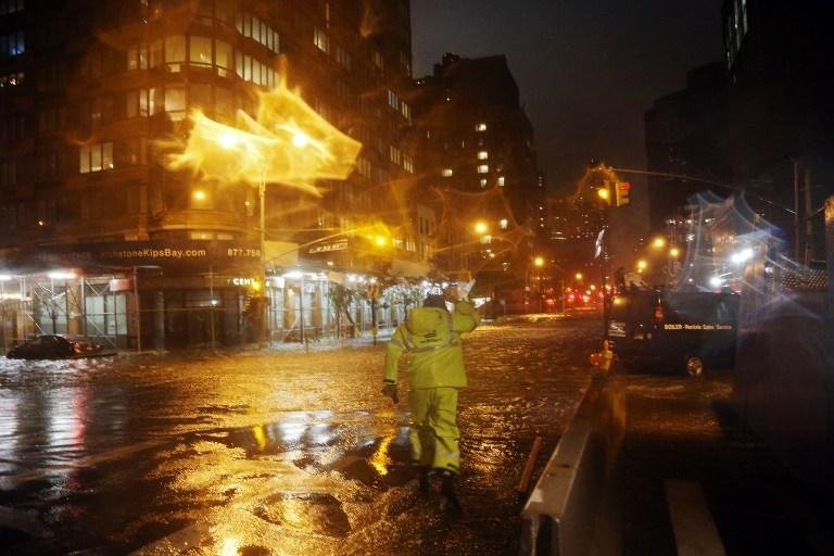 For&ccedil;a do furac&atilde;o Sandy surpreendeu Nova Iorque 