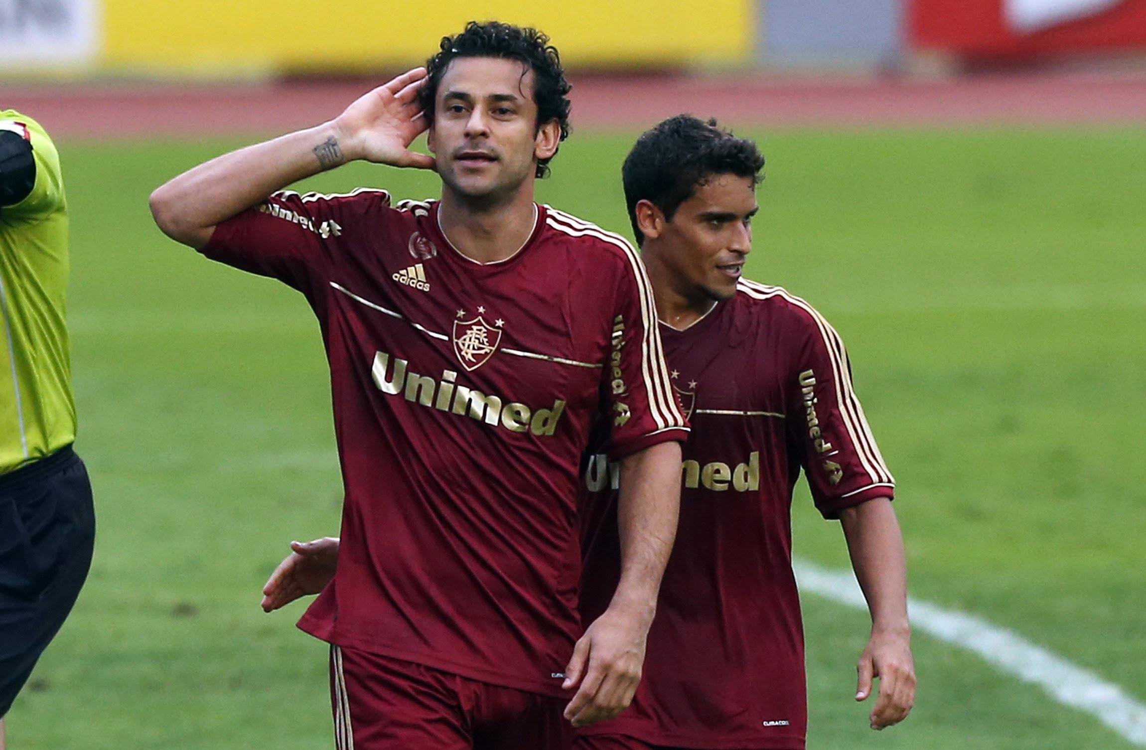 Fred marcou o gol de empate do Fluminense 