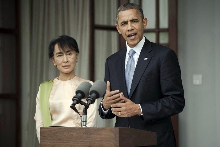 Obama encontra Suu Kyi durante visita hist&oacute;rica a Mianmar