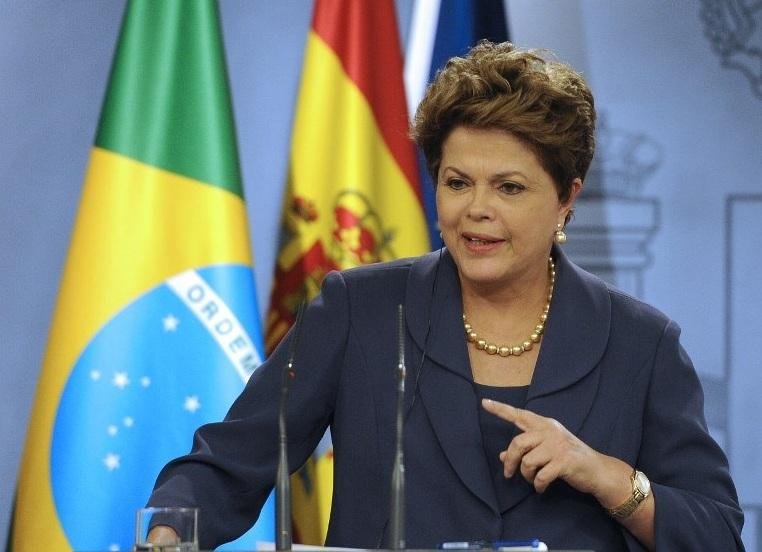 Dilma falou com a imprensa em Madrid sobre o conflito na Faixa de Gaza