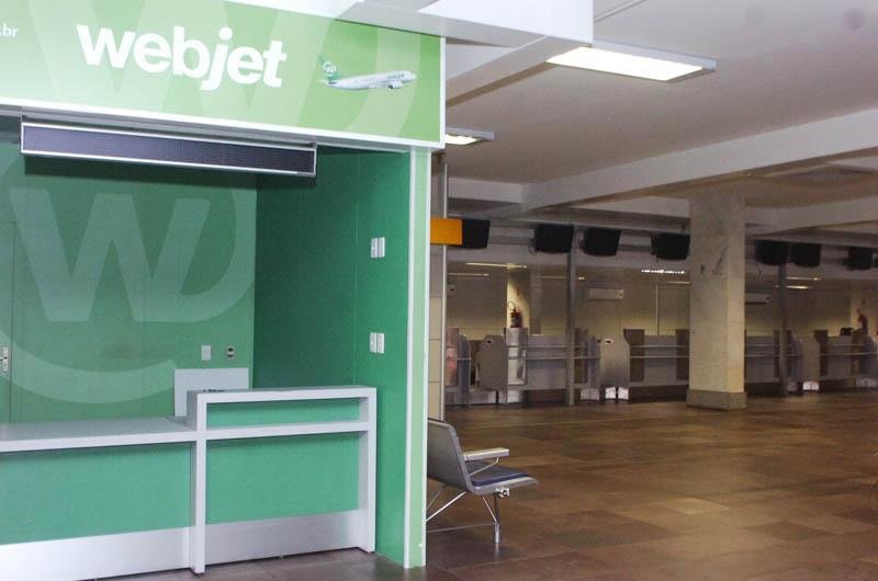 Guich&ecirc; da WebJet no Salgado Filho estava vazio na manh&atilde; desta sexta
