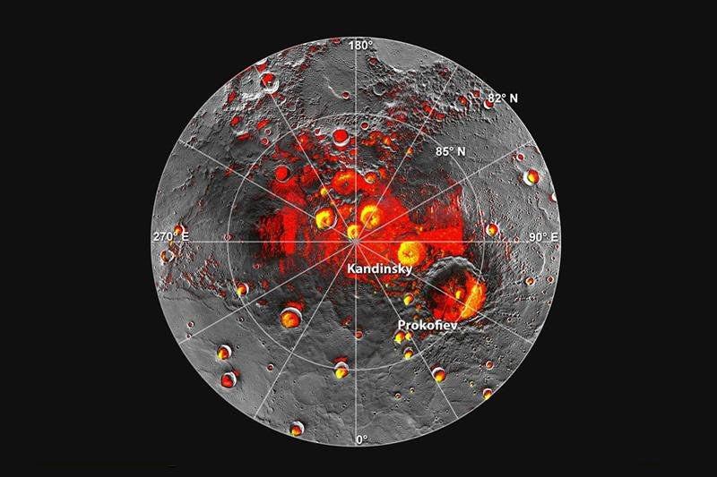 Destaque mostra crateras que preservam &aacute;gua congelada no planeta