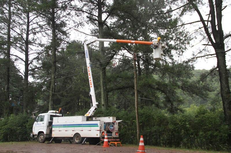Temporal provoca queda de &aacute;rvores e postes em Livramento 
