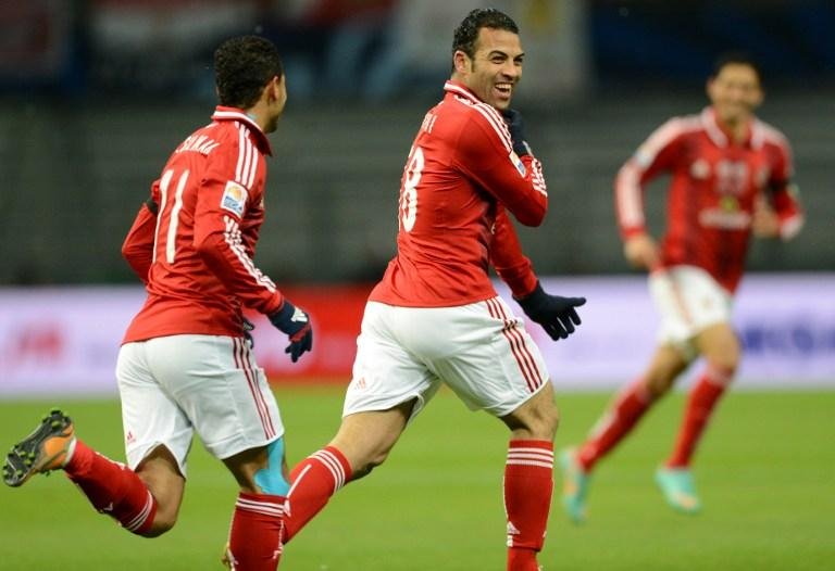 Jogadores do Al Ahly comemoram vit&oacute;ria sobre o Sanfrecce Hiroshima