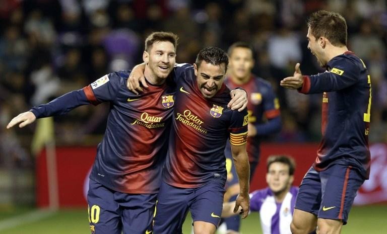 Messi marcou seu 91&ordm; gol no ano em vit&oacute;ria sobre o Valladolid 