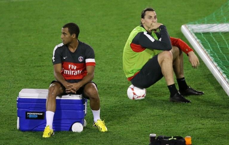 Lucas e Ibrahimovic realizaram primeiro treino juntos no PSG 
