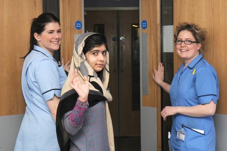 Malala entre as enfermeiras de hospital no Reino Unido