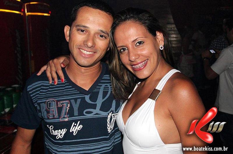 Leonardo e Jarlene, fotografados em uma festa anterior na mesma boate Kiss