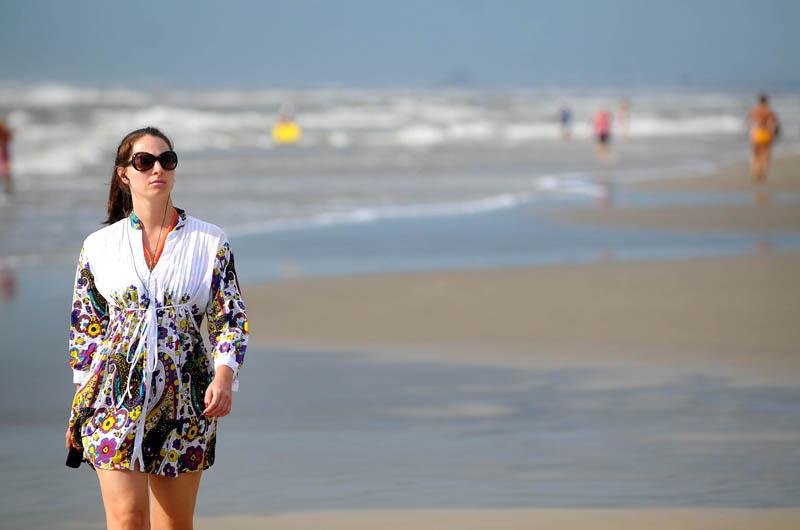 Caminhadas &agrave; beira mar foram a op&ccedil;&atilde;o em Cap&atilde;o da Canoa