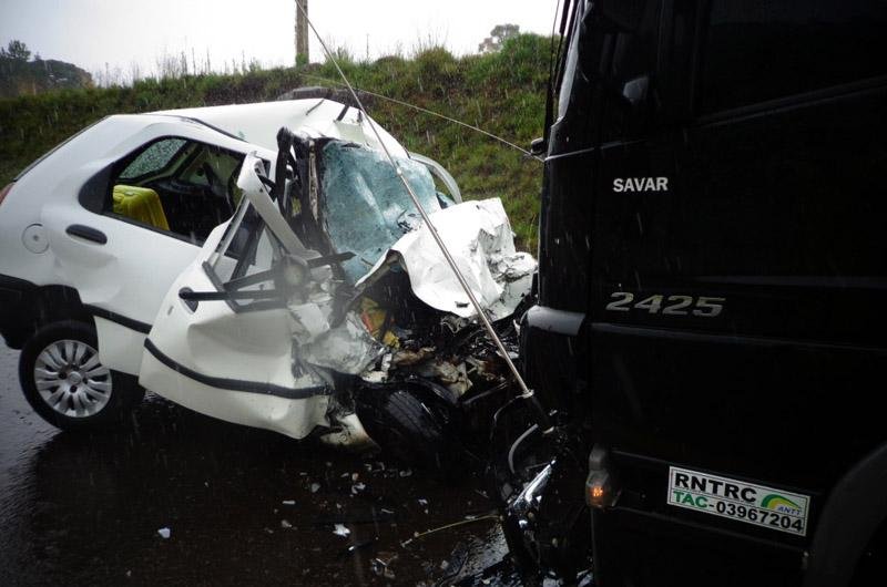 Acidente aconteceu no km 256 da rodovia, em S&atilde;o Francisco de Paula