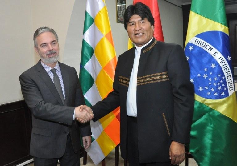 Antonio Patriota e Evo Morales se reuniram neste s&aacute;bado