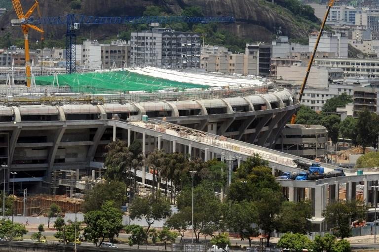 Maracan&atilde; ficou alagado e obras foram paralisadas ap&oacute;s fortes chuvas no Rio