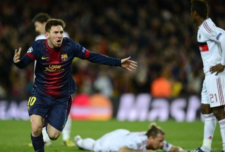 Messi liderou retomada do futebol t&eacute;cnico da equipe espanhola e marcou duas vezes no 4 a 0 