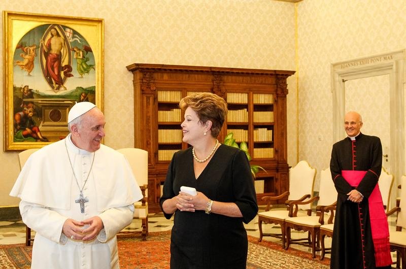 Papa Francisco recebe Dilma Rousseff no Vaticano