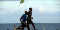 Bolt treinou em Copacabana nesta sexta-feira