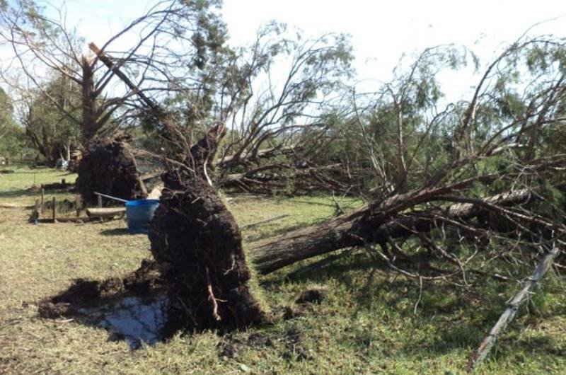Chuva e vento de mais de 100 km/h causam preju&iacute;zos em Hulha Negra
