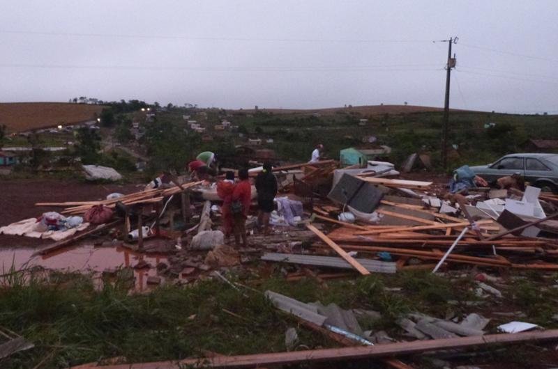 Reserva ind&iacute;gena foi atingida por tornado
