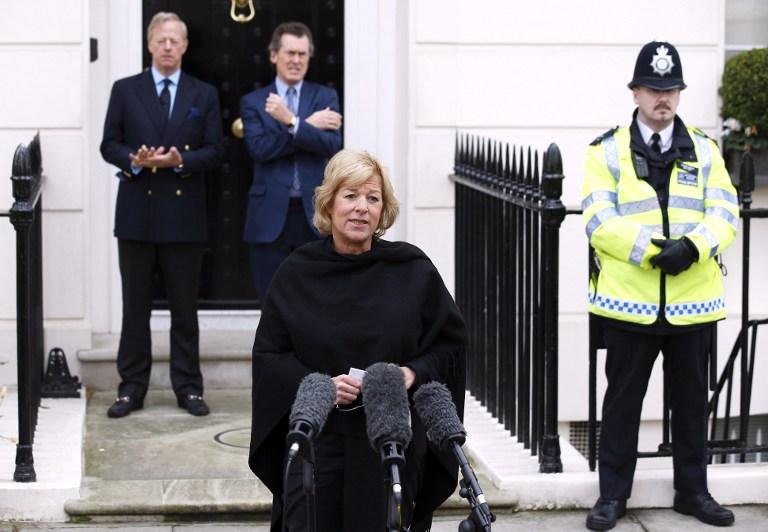 Carol Thatcher  falou aos jornalistas sobre homenagens prestadas &agrave; m&atilde;e