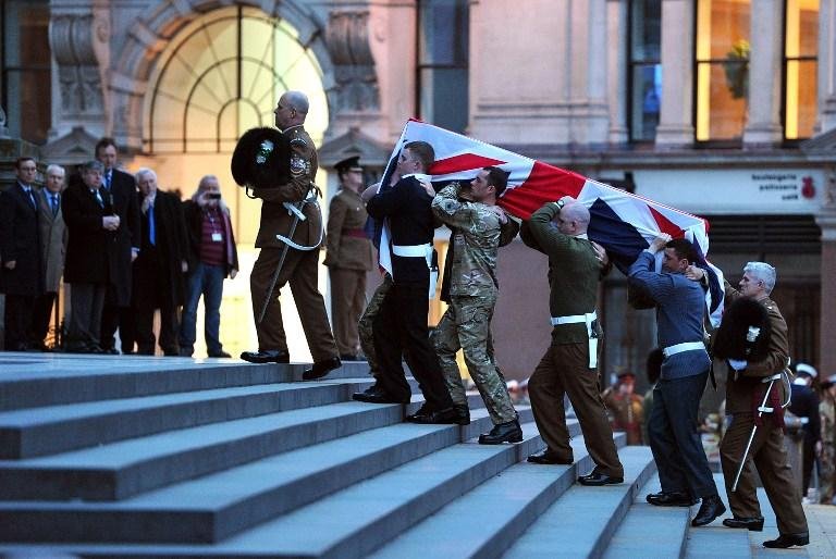 Ensaio para o funeral cerimonial da ex-premi&ecirc; brit&acirc;nica Margaret Thatcher, no centro de Londres