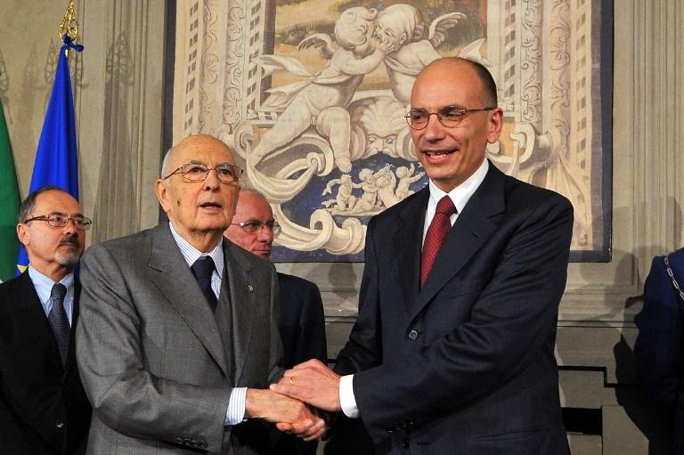 Letta (&agrave; direita) &eacute; novo premi&ecirc; italiano
