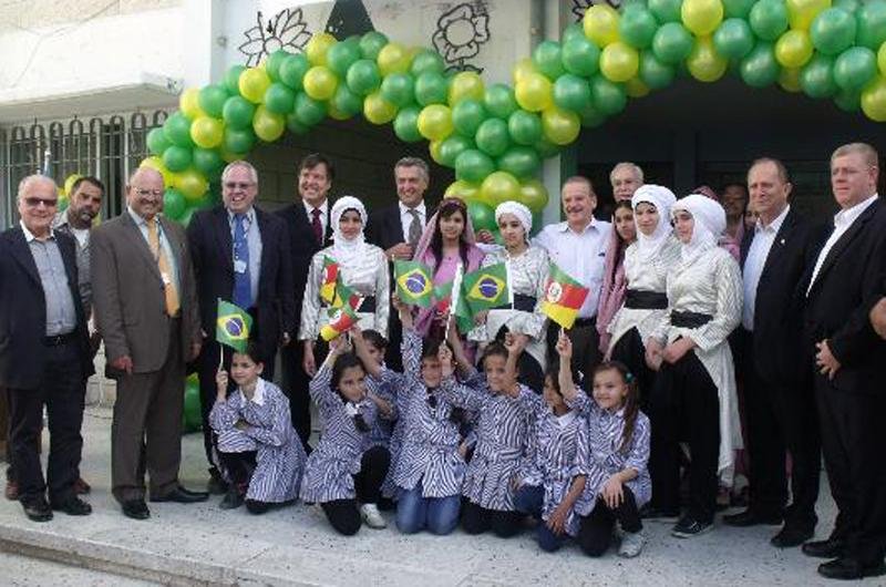 Tarso foi recepcionado com festa no campo de refugiados palestinos, em Jerusal&eacute;m oriental
