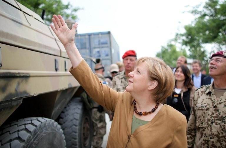 Angela Merkel chegou nesta sexta-feira ao Afeganist&atilde;o