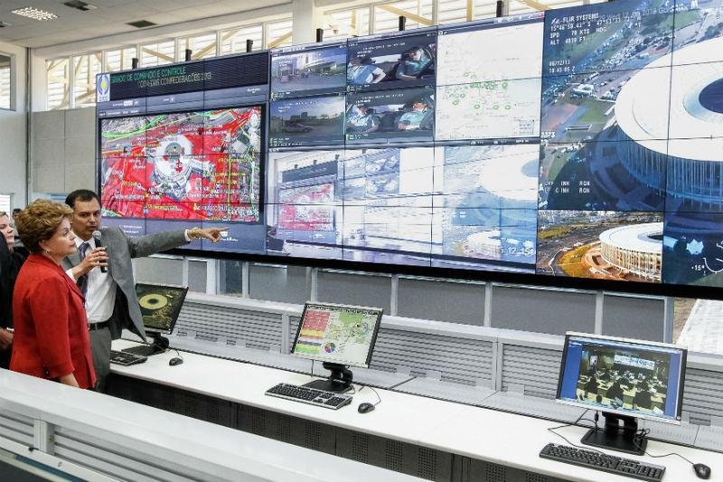 Dilma inaugurou Sistema Integrado de Comando e Controle para Copa das Confedera&ccedil;&otilde;es