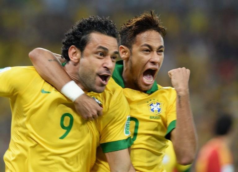 Fred e Neymar comandaram Brasil na vit&oacute;ria sobre a Espanha