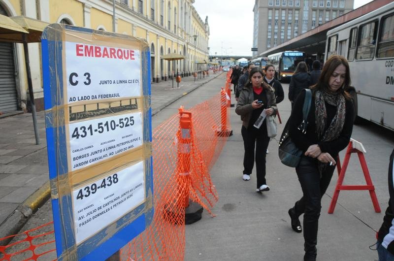 Coletivos que partiam da Pra&ccedil;a Parob&eacute; foram desviados para outros pontos do Centro