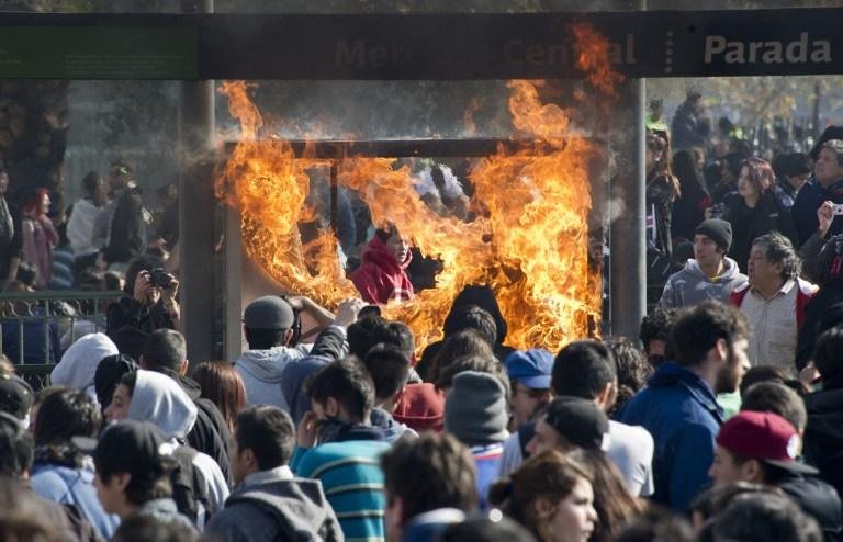 Pol&iacute;cia preparou um forte esquema de seguran&ccedil;a em Santiago