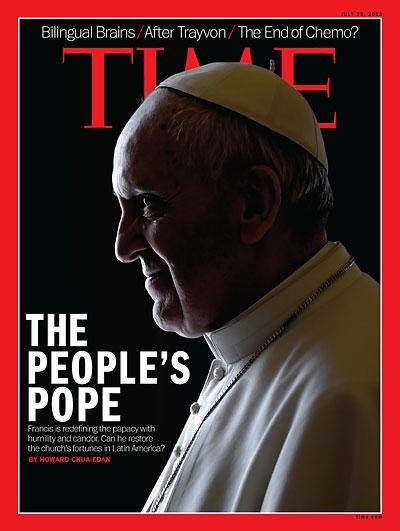Capa de revista d&aacute; a impress&atilde;o de que Papa tem chifres vermelhos