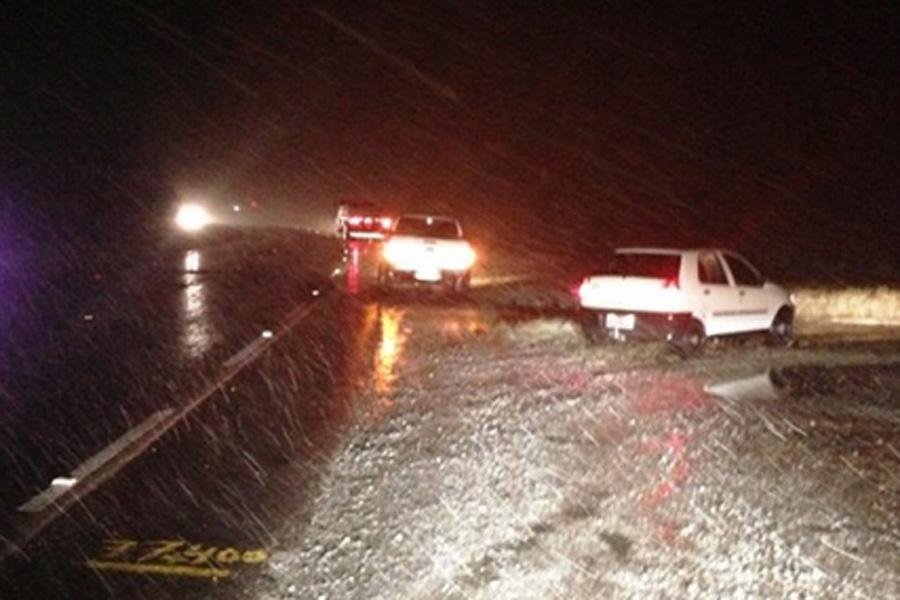 Na BR 282, em Rancho Queimado, tamb&eacute;m houve bloqueios por causa da neve