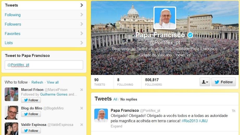 Francisco agradeceu recep&ccedil;&atilde;o no Rio atrav&eacute;s do Twitter