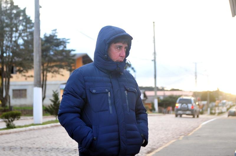 Foi preciso luva, capuz e casacos pesados para se proteger do frio