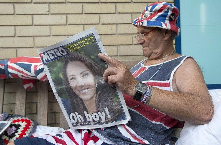 Jornais brit&acirc;nicos festejaram o nascimento do beb&ecirc; real
