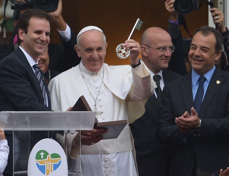 Papa Francisco recebeu chaves da cidade do Rio
