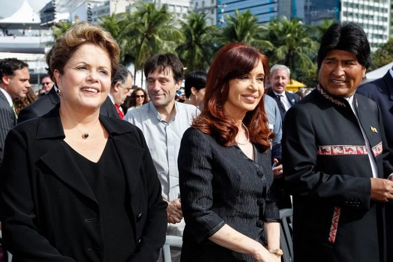 Dilma, Cristina e Evo acompanharam a missa do Papa em Copacabana
