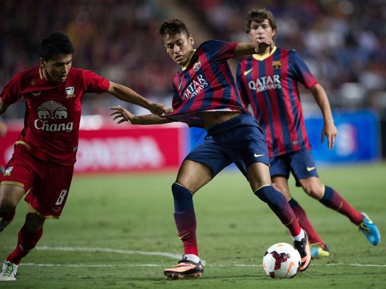 Neymar joga 45 minutos e marca primeiro gol pelo Barcelona 