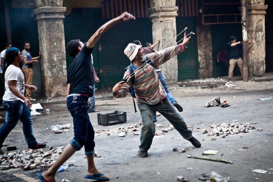 No local estavam seguidores do presidente deposto Mohamed Mursi