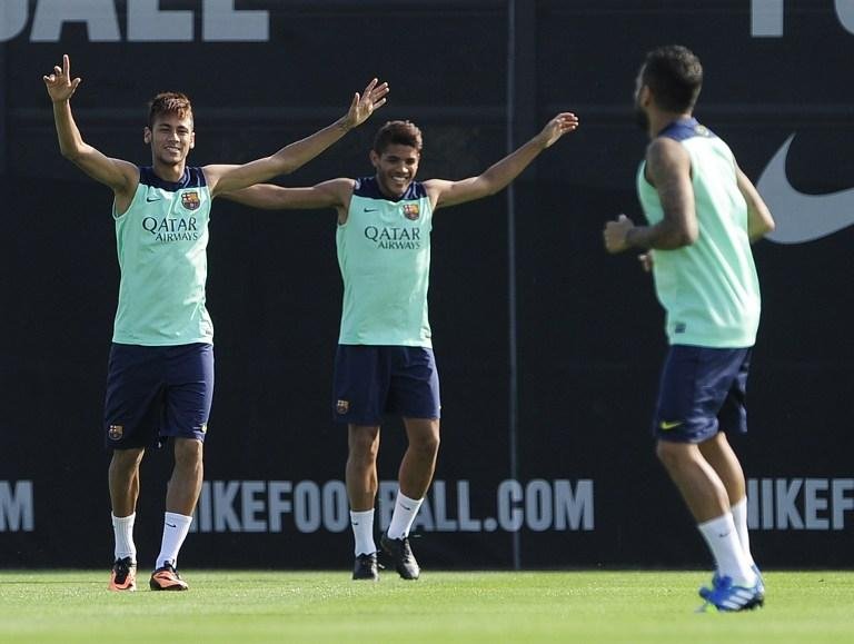 Neymar participou de treino neste s&aacute;bado