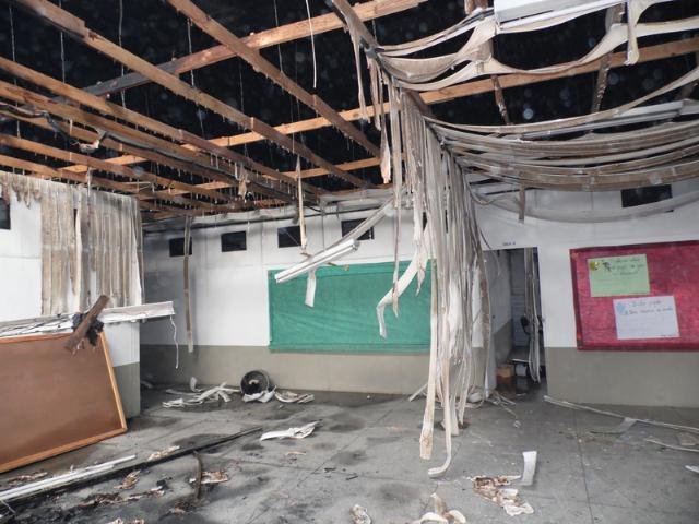 Fogo destruiu parte da escola em Eldorado do Sul