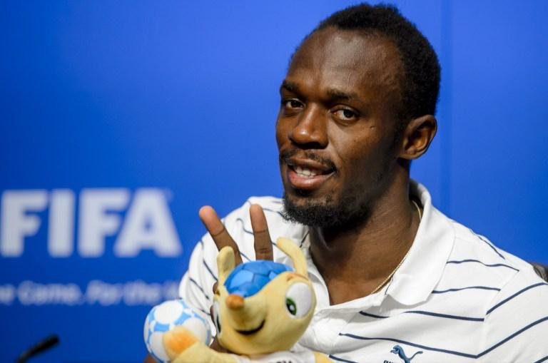 Bolt foi presenteado com mascote Fuleco