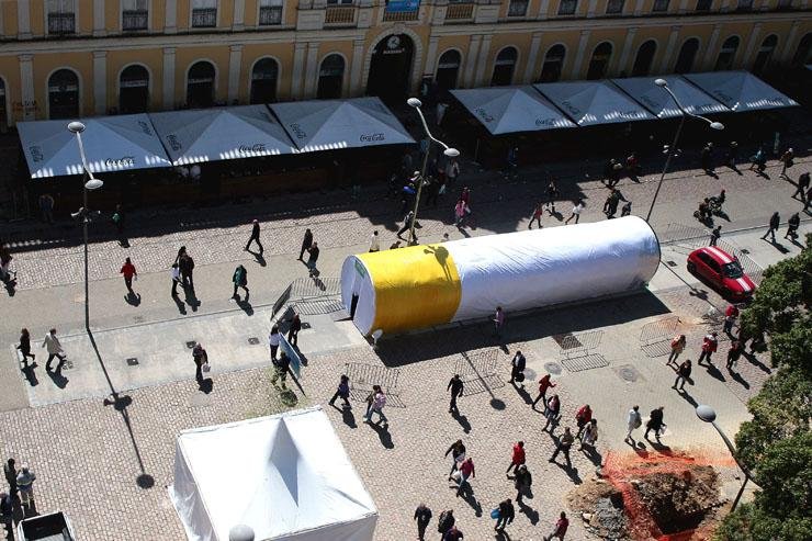 Estrutura est&aacute; montada no Largo Gl&ecirc;nio Peres, no Centro da Capital