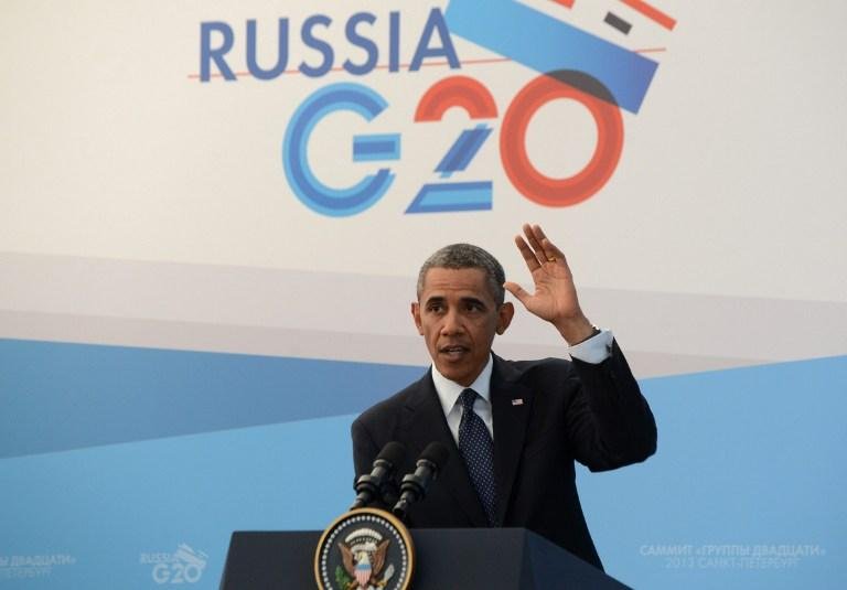 Barack Obama falou sobre a S&iacute;ria em entrevista coletiva em S&atilde;o Petersburgo